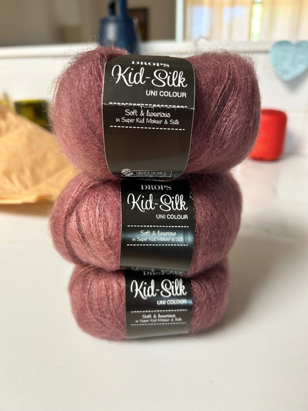 Drops Kid Silk mohair yarn